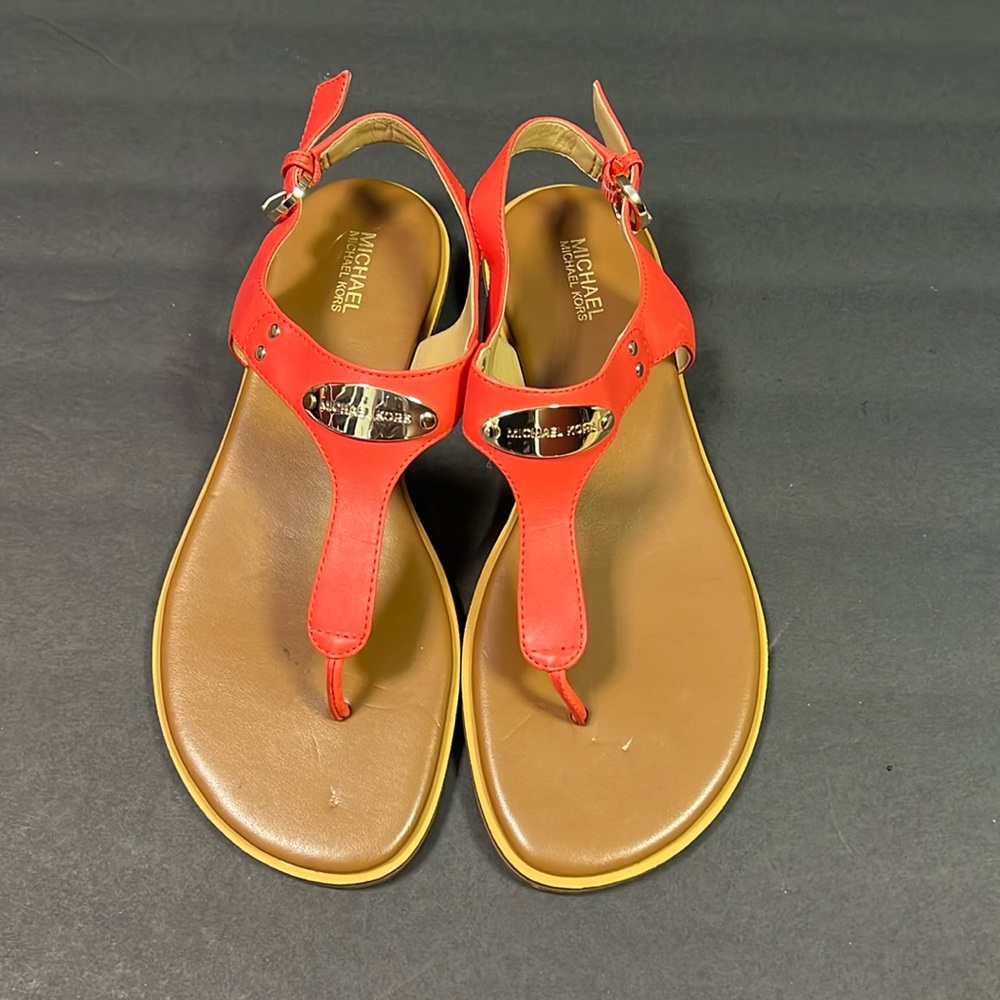 Michael Kors Sandals with T-Strap Design Size 7.5